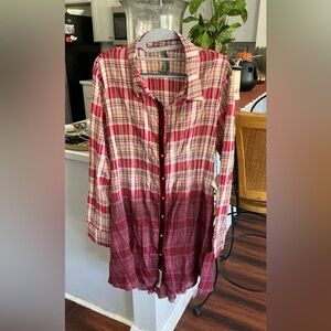 Aratta Silent Journey Ombré-Dyed Plaid
Long Shirt